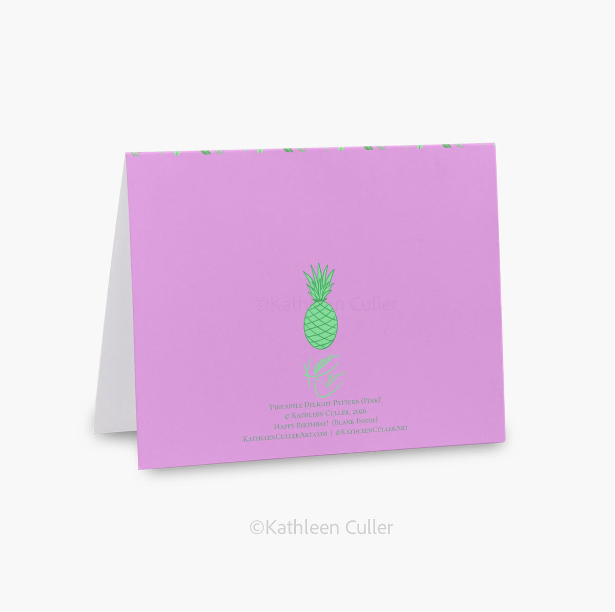 ‘Happy Birthday!’, Pineapple Delight Pattern - Art Note Card