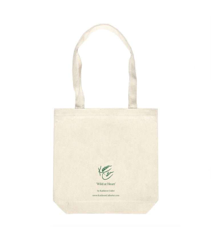 Wild at Heart - Square Cotton Canvas Tote Bag
