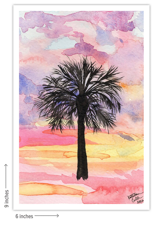 Palmetto Sunset - Giclee Art Print