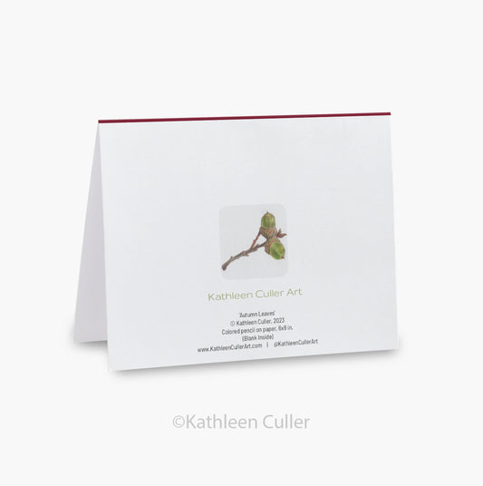 Autumn Leaves - Art Note Card