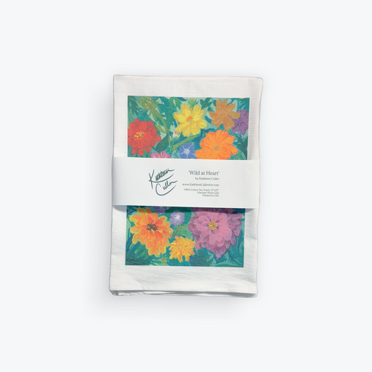 Wild at Heart - Flour Sack Tea Towel 27"x27" (Double sided)