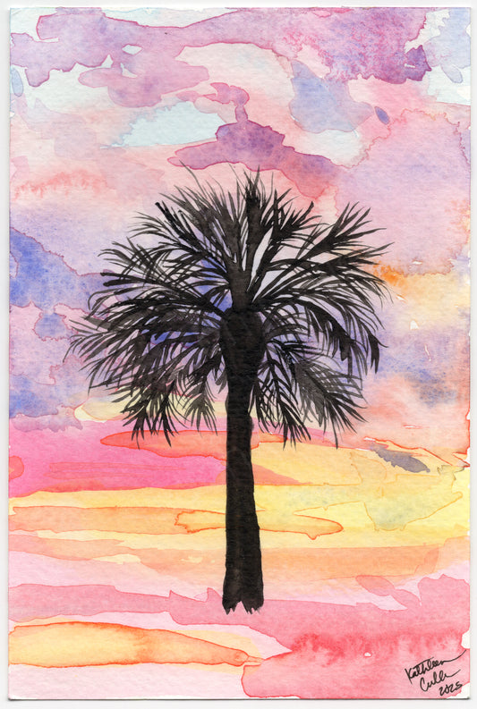 Palmetto Sunset - Giclee Art Print