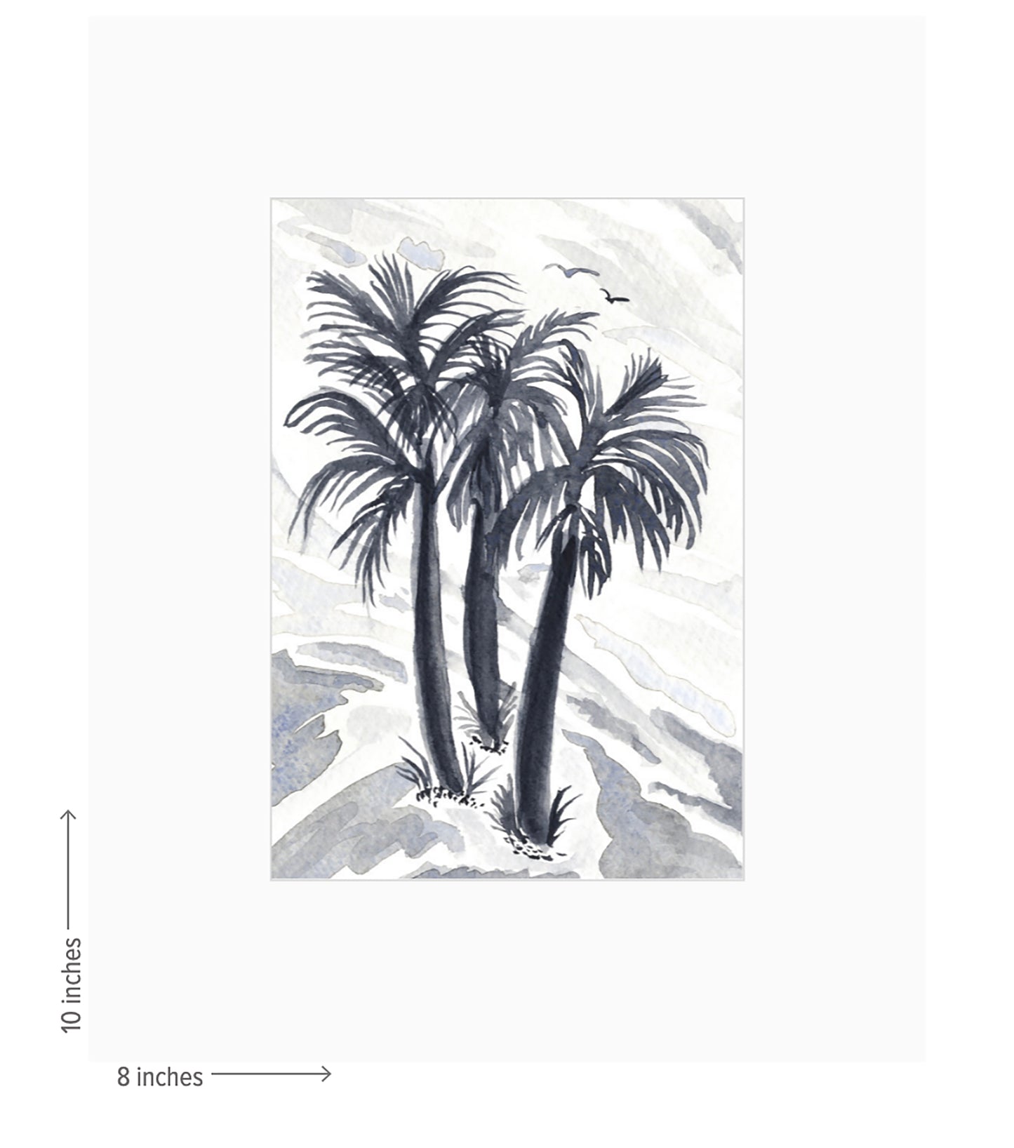 Payne's Grey Palms - Giclee Fine Art Print